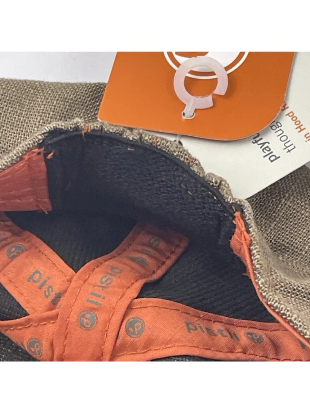 Pistil Cadet Cap Hat with Orange Band Women’s OS Parker Tobacco Twill